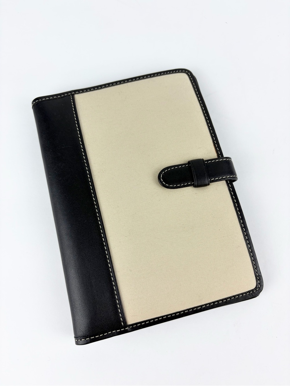 Coach Cream Canvas Black Leather Photo Album Book